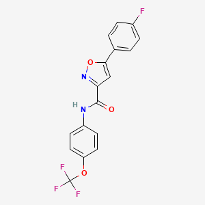 5-(4-fluorophenyl)-N-[4-(trifluoromethoxy)phenyl]-3-isoxazolecarboxamide