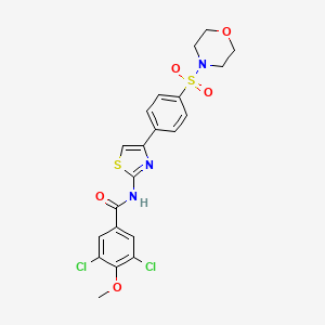 molecular formula C21H19Cl2N3O5S2 B4812203 3,5-dichloro-4-methoxy-N-{4-[4-(4-morpholinylsulfonyl)phenyl]-1,3-thiazol-2-yl}benzamide 