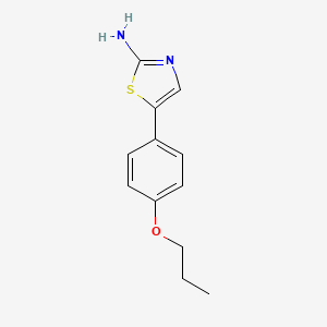 molecular formula C12H14N2OS B4812204 5-(4-Propoxyphenyl)thiazol-2-amine 