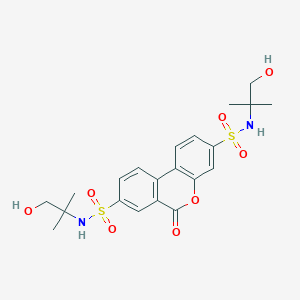 N,N'-bis(2-hydroxy-1,1-dimethylethyl)-6-oxo-6H-benzo[c]chromene-3,8-disulfonamide