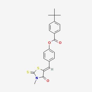 [4-[(Z)-(3-methyl-4-oxo-2-sulfanylidene-1,3-thiazolidin-5-ylidene)methyl]phenyl] 4-tert-butylbenzoate