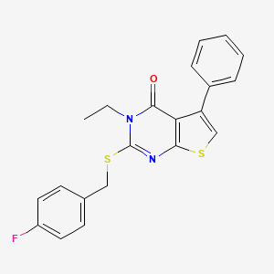 3-ethyl-2-[(4-fluorobenzyl)thio]-5-phenylthieno[2,3-d]pyrimidin-4(3H)-one