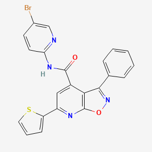 N-(5-BROMOPYRIDIN-2-YL)-3-PHENYL-6-(THIOPHEN-2-YL)-[1,2]OXAZOLO[5,4-B]PYRIDINE-4-CARBOXAMIDE