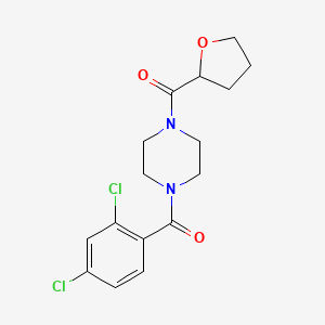 molecular formula C16H18Cl2N2O3 B4812269 1-(2,4-dichlorobenzoyl)-4-(tetrahydro-2-furanylcarbonyl)piperazine 