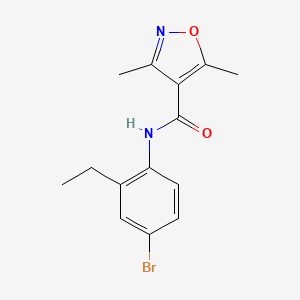 N-(4-bromo-2-ethylphenyl)-3,5-dimethyl-4-isoxazolecarboxamide