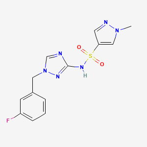 molecular formula C13H13FN6O2S B4812296 N~4~-[1-(3-FLUOROBENZYL)-1H-1,2,4-TRIAZOL-3-YL]-1-METHYL-1H-PYRAZOLE-4-SULFONAMIDE 