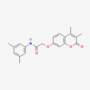 molecular formula C21H21NO4 B4812315 2-[(3,4-dimethyl-2-oxo-2H-chromen-7-yl)oxy]-N-(3,5-dimethylphenyl)acetamide 