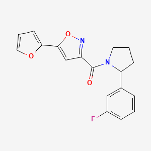 3-{[2-(3-fluorophenyl)-1-pyrrolidinyl]carbonyl}-5-(2-furyl)isoxazole