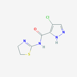 molecular formula C7H7ClN4OS B4812347 4-chloro-N-(4,5-dihydro-1,3-thiazol-2-yl)-1H-pyrazole-3-carboxamide 