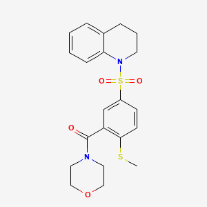 1-{[4-(methylthio)-3-(4-morpholinylcarbonyl)phenyl]sulfonyl}-1,2,3,4-tetrahydroquinoline