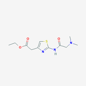 molecular formula C11H17N3O3S B4812380 ethyl {2-[(N,N-dimethylglycyl)amino]-1,3-thiazol-4-yl}acetate 