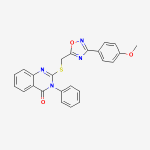 molecular formula C24H18N4O3S B4812398 2-({[3-(4-methoxyphenyl)-1,2,4-oxadiazol-5-yl]methyl}thio)-3-phenyl-4(3H)-quinazolinone 