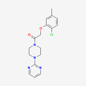 molecular formula C17H19ClN4O2 B4812399 2-(2-CHLORO-5-METHYLPHENOXY)-1-[4-(2-PYRIMIDINYL)PIPERAZINO]-1-ETHANONE 