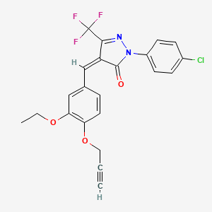 2-(4-chlorophenyl)-4-[3-ethoxy-4-(2-propyn-1-yloxy)benzylidene]-5-(trifluoromethyl)-2,4-dihydro-3H-pyrazol-3-one