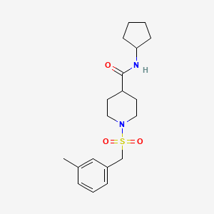 molecular formula C19H28N2O3S B4812425 N-CYCLOPENTYL-1-[(3-METHYLPHENYL)METHANESULFONYL]PIPERIDINE-4-CARBOXAMIDE 