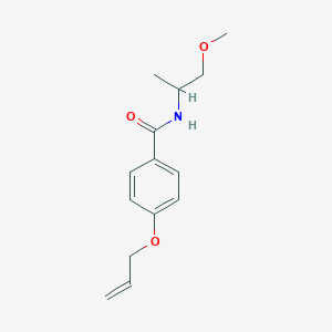 molecular formula C14H19NO3 B4812429 4-(allyloxy)-N-(2-methoxy-1-methylethyl)benzamide 