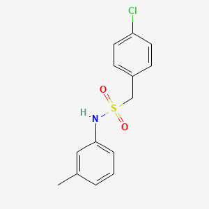 molecular formula C14H14ClNO2S B4812442 1-(4-chlorophenyl)-N-(3-methylphenyl)methanesulfonamide 