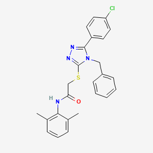 molecular formula C25H23ClN4OS B4812444 2-{[4-benzyl-5-(4-chlorophenyl)-4H-1,2,4-triazol-3-yl]thio}-N-(2,6-dimethylphenyl)acetamide 