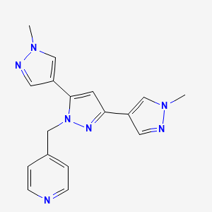 4-[[3,5-bis(1-methylpyrazol-4-yl)pyrazol-1-yl]methyl]pyridine