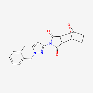 4-[1-(2-methylbenzyl)-1H-pyrazol-3-yl]-10-oxa-4-azatricyclo[5.2.1.0~2,6~]decane-3,5-dione