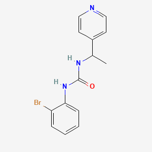 molecular formula C14H14BrN3O B4812486 1-(2-Bromophenyl)-3-[1-(pyridin-4-yl)ethyl]urea CAS No. 932854-93-8