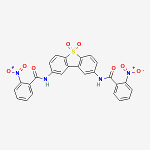 2-nitro-N-[8-[(2-nitrobenzoyl)amino]-5,5-dioxodibenzothiophen-2-yl]benzamide