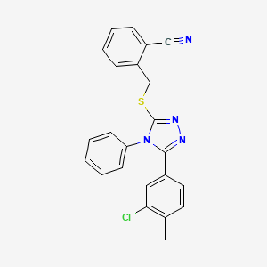 2-({[5-(3-chloro-4-methylphenyl)-4-phenyl-4H-1,2,4-triazol-3-yl]sulfanyl}methyl)benzonitrile