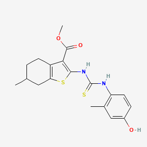 methyl 2-({[(4-hydroxy-2-methylphenyl)amino]carbonothioyl}amino)-6-methyl-4,5,6,7-tetrahydro-1-benzothiophene-3-carboxylate