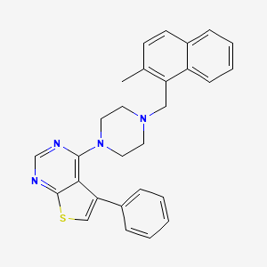 4-{4-[(2-Methylnaphthalen-1-yl)methyl]piperazin-1-yl}-5-phenylthieno[2,3-d]pyrimidine