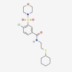 4-chloro-N-[2-(cyclohexylthio)ethyl]-3-(4-morpholinylsulfonyl)benzamide