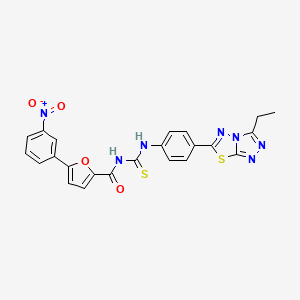 N-({[4-(3-ethyl[1,2,4]triazolo[3,4-b][1,3,4]thiadiazol-6-yl)phenyl]amino}carbonothioyl)-5-(3-nitrophenyl)-2-furamide