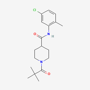 N-(5-chloro-2-methylphenyl)-1-(2,2-dimethylpropanoyl)piperidine-4-carboxamide