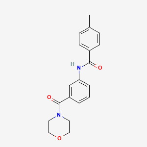 molecular formula C19H20N2O3 B4812649 4-methyl-N-[3-(4-morpholinylcarbonyl)phenyl]benzamide 