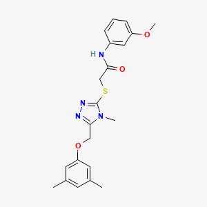 2-({5-[(3,5-dimethylphenoxy)methyl]-4-methyl-4H-1,2,4-triazol-3-yl}sulfanyl)-N-(3-methoxyphenyl)acetamide