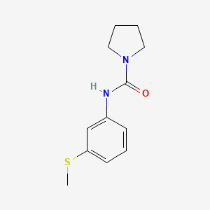 molecular formula C12H16N2OS B4812689 N-[3-(methylsulfanyl)phenyl]pyrrolidine-1-carboxamide 