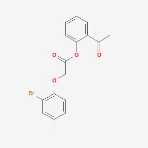 molecular formula C17H15BrO4 B4812691 2-acetylphenyl (2-bromo-4-methylphenoxy)acetate 