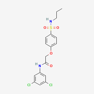 N-(3,5-dichlorophenyl)-2-[4-(propylsulfamoyl)phenoxy]acetamide