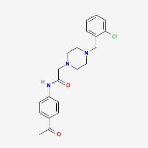 N-(4-ACETYLPHENYL)-2-{4-[(2-CHLOROPHENYL)METHYL]PIPERAZIN-1-YL}ACETAMIDE