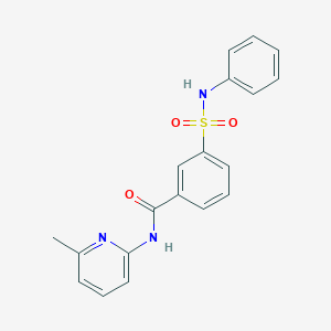 molecular formula C19H17N3O3S B4812709 3-(anilinosulfonyl)-N-(6-methyl-2-pyridinyl)benzamide 