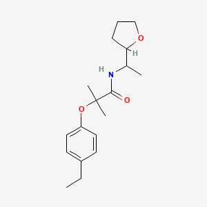 2-(4-ethylphenoxy)-2-methyl-N-[1-(tetrahydrofuran-2-yl)ethyl]propanamide