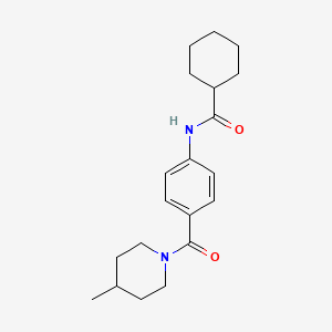 N-{4-[(4-methylpiperidin-1-yl)carbonyl]phenyl}cyclohexanecarboxamide