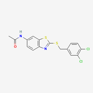 N-{2-[(3,4-dichlorobenzyl)sulfanyl]-1,3-benzothiazol-6-yl}acetamide