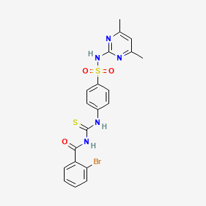 2-bromo-N-{[(4-{[(4,6-dimethyl-2-pyrimidinyl)amino]sulfonyl}phenyl)amino]carbonothioyl}benzamide