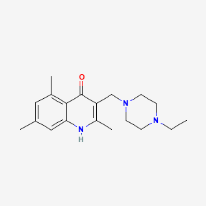 3-[(4-ethyl-1-piperazinyl)methyl]-2,5,7-trimethyl-4-quinolinol