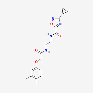 3-cyclopropyl-N~5~-(2-{[2-(3,4-dimethylphenoxy)acetyl]amino}ethyl)-1,2,4-oxadiazole-5-carboxamide