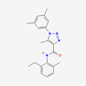 molecular formula C21H24N4O B4812836 1-(3,5-dimethylphenyl)-N-(2-ethyl-6-methylphenyl)-5-methyl-1H-1,2,3-triazole-4-carboxamide 