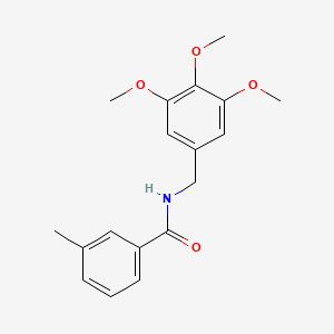 molecular formula C18H21NO4 B4812840 3-methyl-N-(3,4,5-trimethoxybenzyl)benzamide 