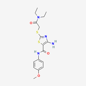 molecular formula C17H22N4O3S2 B4812846 4-AMINO-2-{[(DIETHYLCARBAMOYL)METHYL]SULFANYL}-N-(4-METHOXYPHENYL)-1,3-THIAZOLE-5-CARBOXAMIDE 