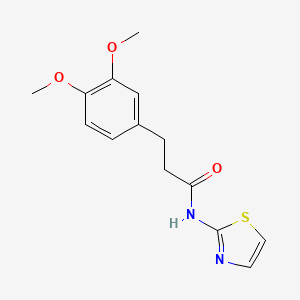 molecular formula C14H16N2O3S B4812849 3-(3,4-dimethoxyphenyl)-N-1,3-thiazol-2-ylpropanamide 