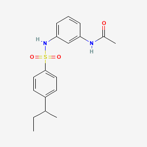 molecular formula C18H22N2O3S B4812862 N-{3-[4-(butan-2-yl)benzenesulfonamido]phenyl}acetamide 